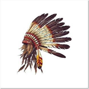Native American Feather Headdress #2 Posters and Art